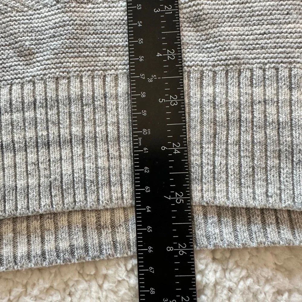 Banana Republic Sweater Mens Medium Gray Shawl Neck Cotton Wool Blend Preppy